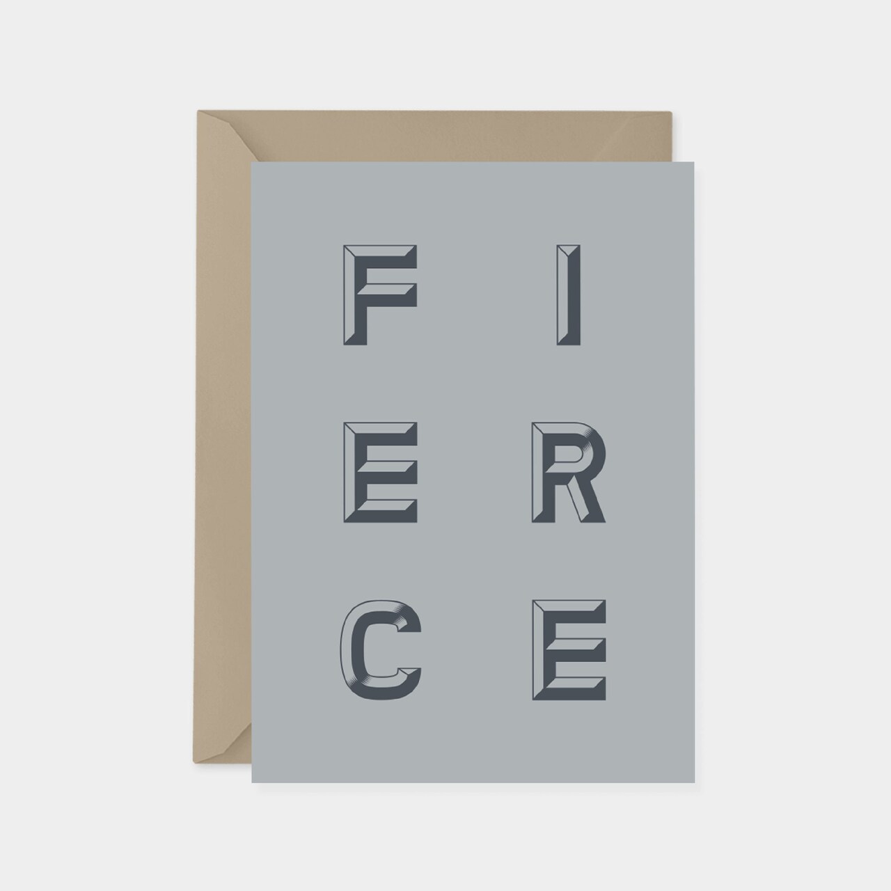 Fierce Typography Card, Congratulations